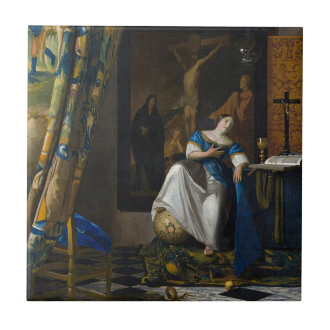Johannes Vermeer - Allegory of Faith Tile (Front)