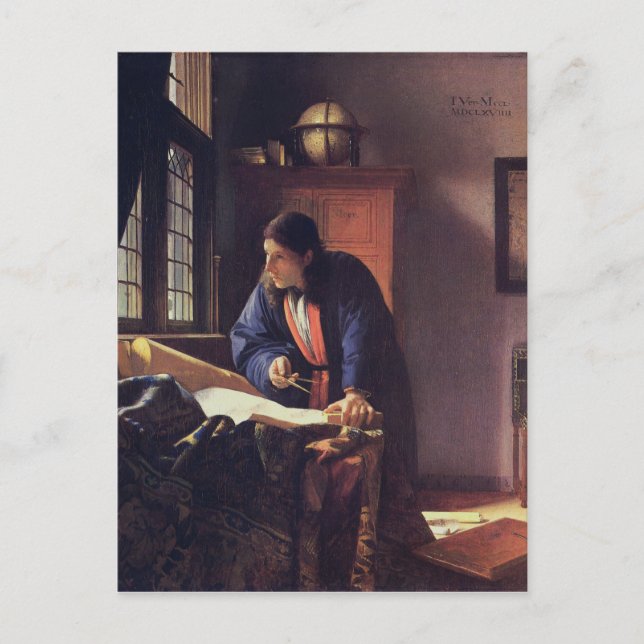 Johannes Vermeer - Carte Postale Geographer (Devant)