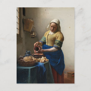Johannes Vermeer - Carte Postale Milkmaid