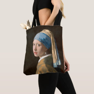 Johannes Vermeer, Girl with a Pearl Earring (1665) Tote Bag