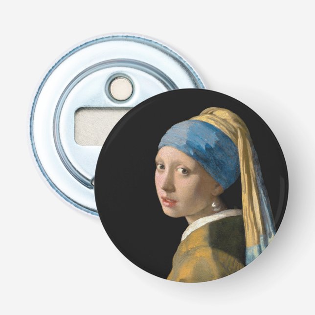 Johannes Vermeer - Girl with a Pearl Earring Bottle Opener (Front)