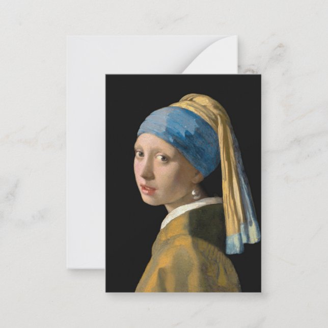 Johannes Vermeer - Girl with a Pearl Earring Card (Front)