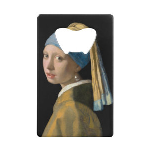 Johannes Vermeer - Girl with a Pearl Earring Credit Card Bottle Opener