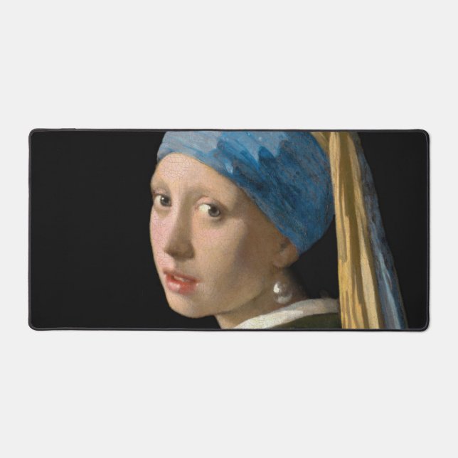 Johannes Vermeer - Girl with a Pearl Earring Desk Mat (Front)