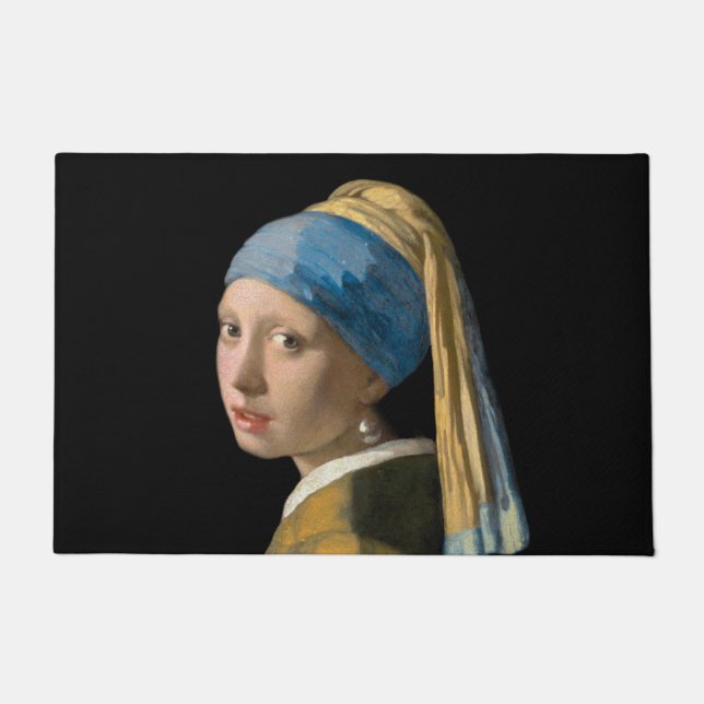 Johannes Vermeer - Girl with a Pearl Earring Doormat (Front)