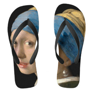 Johannes Vermeer - Girl with a Pearl Earring Flip Flops