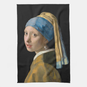 Johannes Vermeer - Girl with a Pearl Earring Kitchen Towel