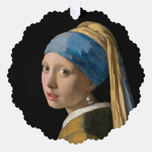Johannes Vermeer - Girl with a Pearl Earring Ornament Card