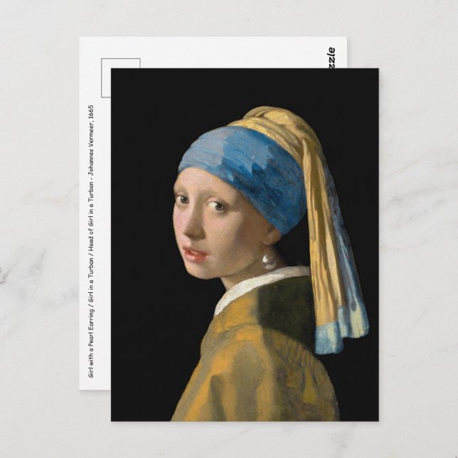 Johannes Vermeer - Girl with a Pearl Earring Postcard (Front/Back)
