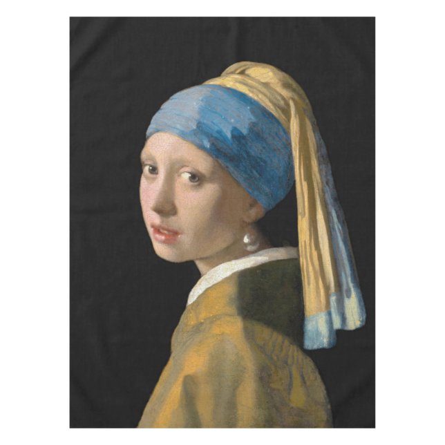 Johannes Vermeer - Girl with a Pearl Earring Tablecloth (Front)
