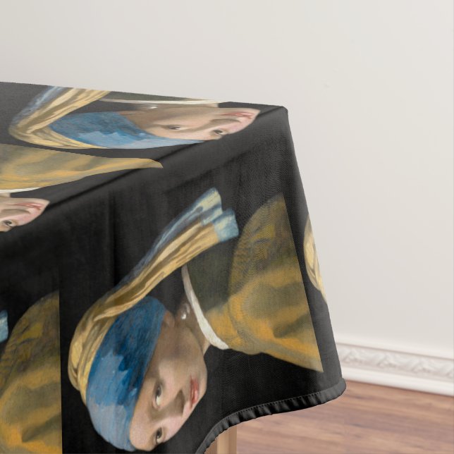 Johannes Vermeer - Girl with a Pearl Earring Tablecloth (In Situ)