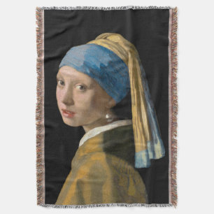 Johannes Vermeer - Girl with a Pearl Earring Throw Blanket