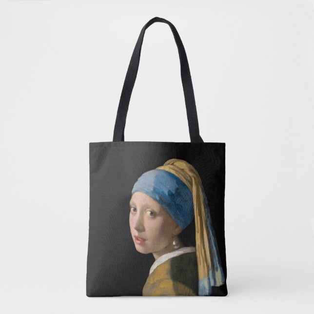 Johannes Vermeer - Girl with a Pearl Earring Tote Bag (Front)