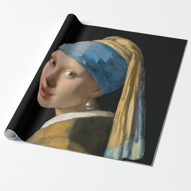 Johannes Vermeer - Girl with a Pearl Earring Wrapping Paper (Unrolled)