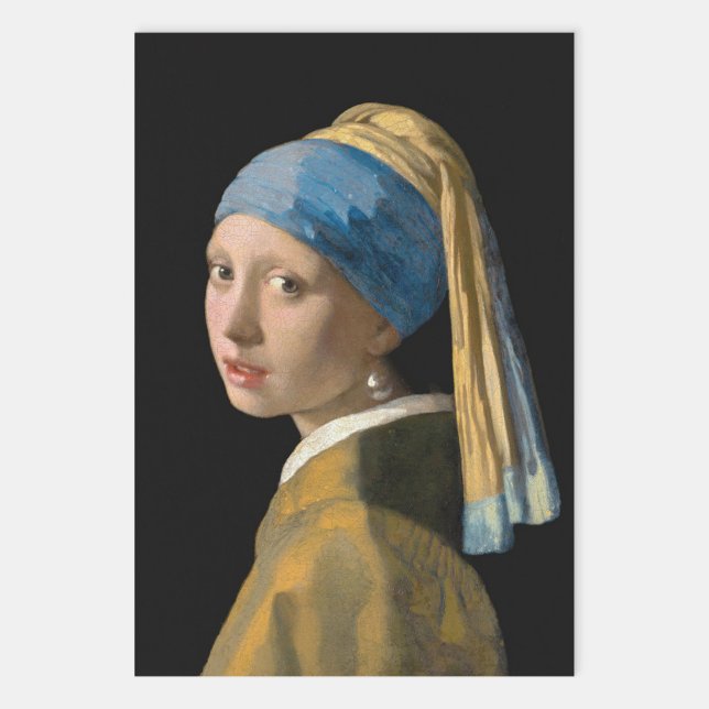 Johannes Vermeer - Girl with a Pearl Earring Wrapping Paper Sheet (Creator Uploaded)