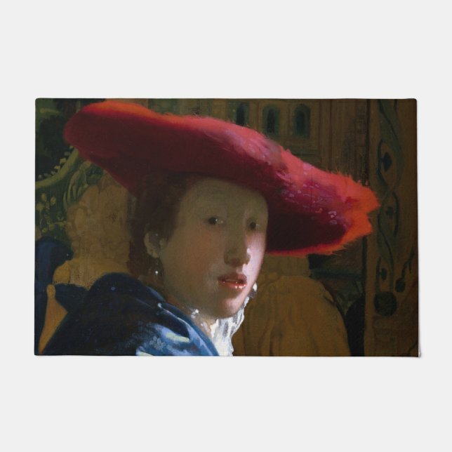 Johannes Vermeer - Girl with a Red Hat Doormat (Front)