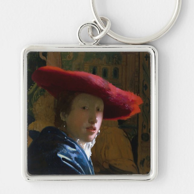 Johannes Vermeer - Girl with a Red Hat Keychain (Front)