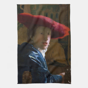 Johannes Vermeer - Girl with a Red Hat Kitchen Towel
