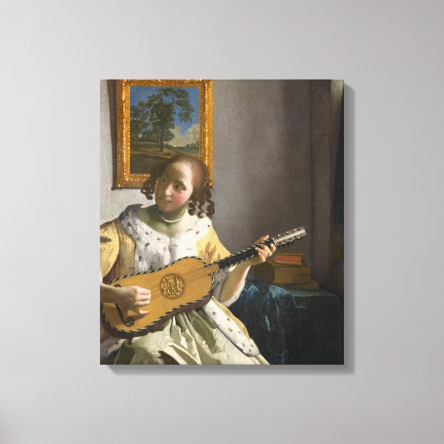 Johannes Vermeer - Guitar Player Canvas Print (Front)