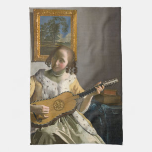 Johannes Vermeer - Guitar Player Kitchen Towel