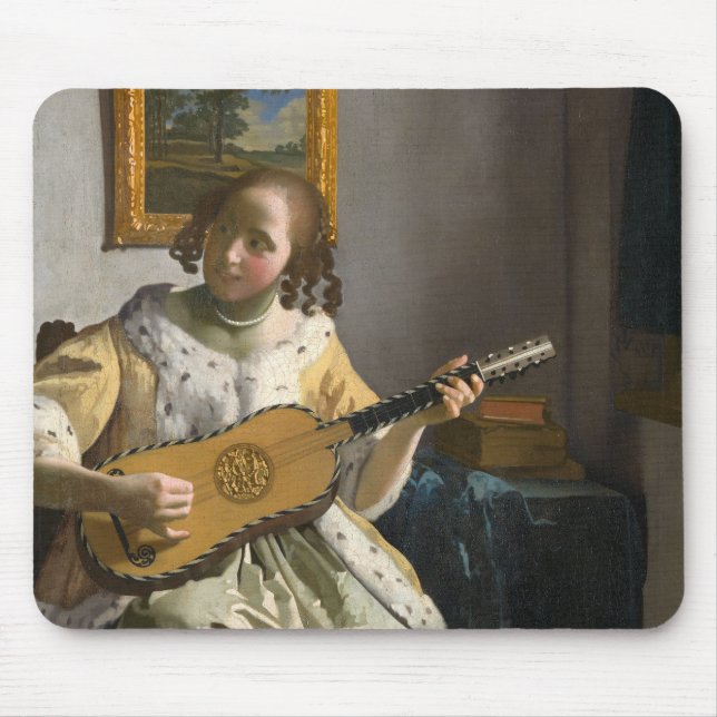 Johannes Vermeer - Guitar Player Mouse Pad (Front)