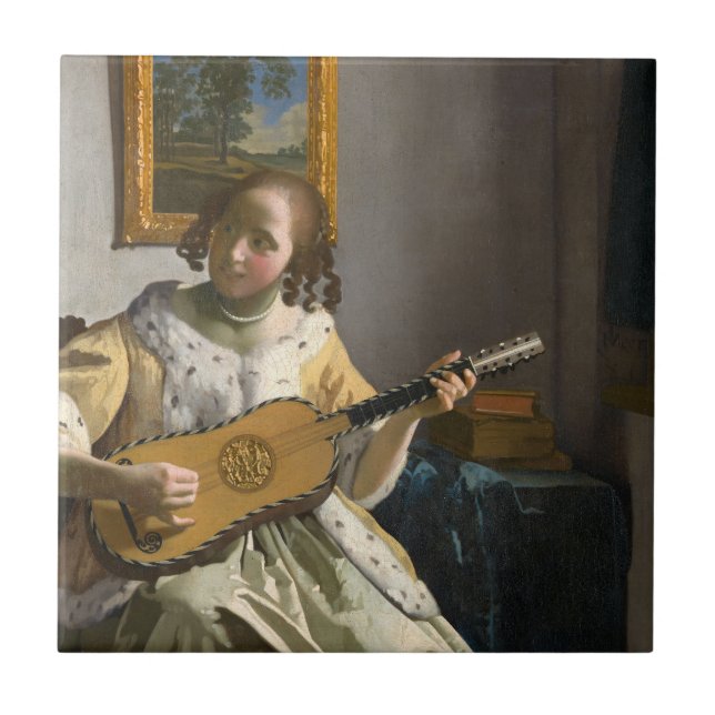 Johannes Vermeer - Guitar Player Tile (Front)