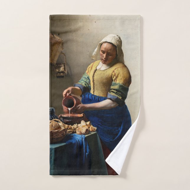 Johannes Vermeer - La Milkmaid (Serviette à main)