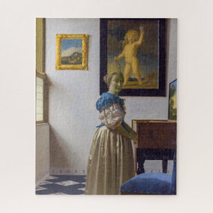 Johannes Vermeer - Lady Standing at a Virginal Jigsaw Puzzle