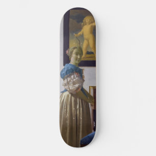 Johannes Vermeer - Lady Standing at a Virginal Skateboard