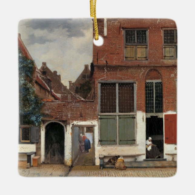 Johannes Vermeer - Little Street Ceramic Ornament (Front)
