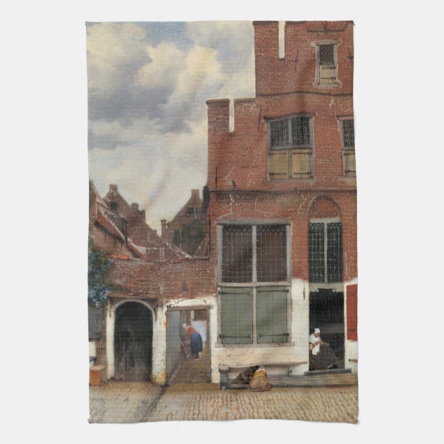 Johannes Vermeer - Little Street Kitchen Towel (Vertical)