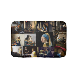 Johannes Vermeer - Masterpieces Patchwork Bath Mat