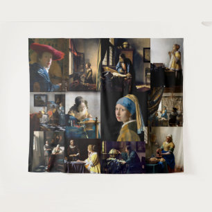 Johannes Vermeer - Masterpieces Patchwork Tapestry
