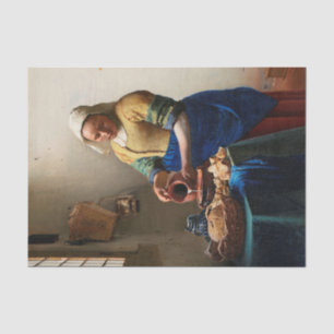 Johannes Vermeer. Milkmaid. Vintage fine art Tissue Paper