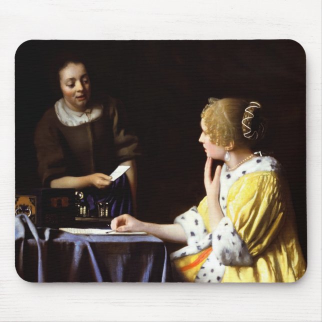 Johannes Vermeer - Mistress and Maid Mouse Pad (Front)