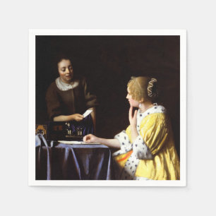 Johannes Vermeer - Mistress and Maid Napkin