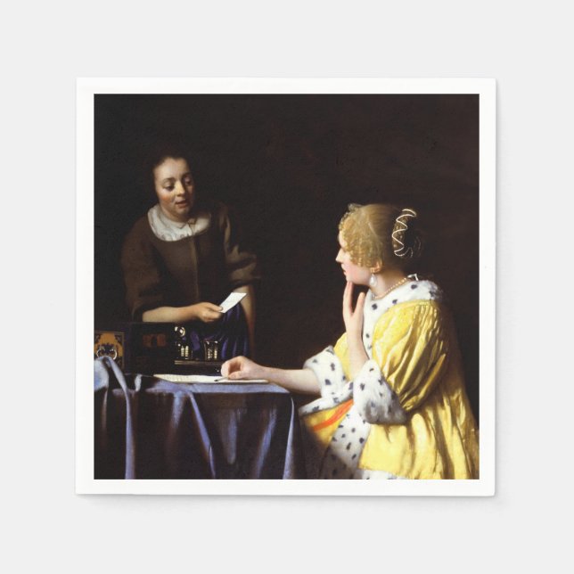 Johannes Vermeer - Mistress and Maid Napkin (Front)