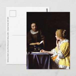 Johannes Vermeer - Mistress and Maid Postcard