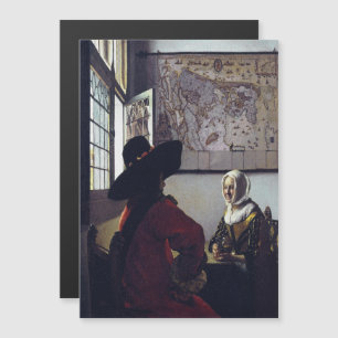 Johannes Vermeer, Officer And Laughing Girl Magnetic Invitation