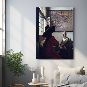Johannes Vermeer, Officer And Laughing Girl Poster