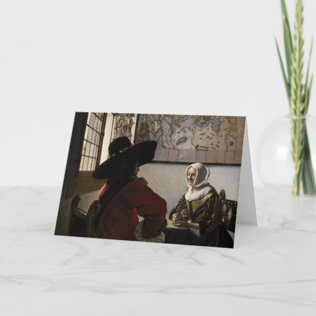 Johannes Vermeer - Officer with a Laughing Girl Card (Front)