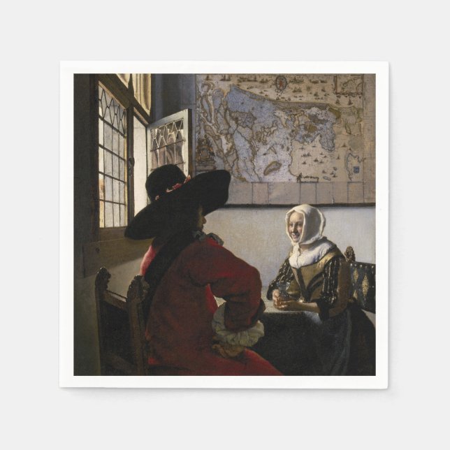 Johannes Vermeer - Officer with a Laughing Girl Napkin (Front)