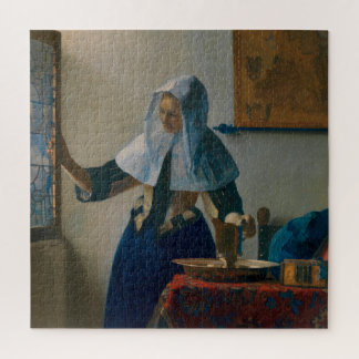 Johannes Vermeer’s Young Woman Water Pitcher Jigsaw Puzzle