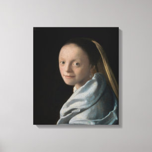 Johannes Vermeer - Study of a Young Woman Canvas Print