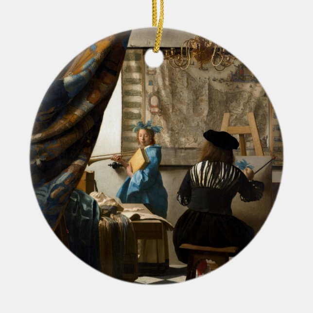 Johannes Vermeer - The Allegory of Painting Ceramic Ornament (Front)
