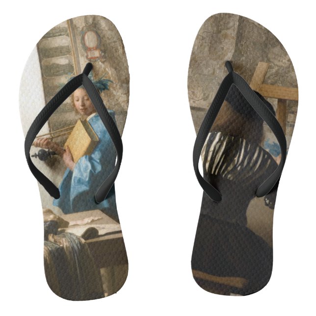 Johannes Vermeer - The Allegory of Painting Flip Flops (Footbed)