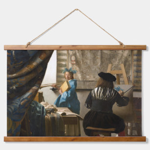 Johannes Vermeer - The Allegory of Painting Hanging Tapestry