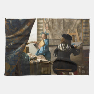 Johannes Vermeer - The Allegory of Painting Kitchen Towel