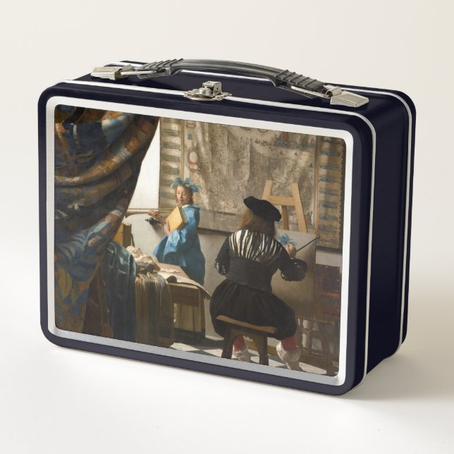 Johannes Vermeer - The Allegory of Painting Metal Lunch Box (Front)