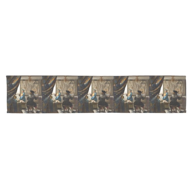 Johannes Vermeer - The Allegory of Painting Short Table Runner (Horizontal)